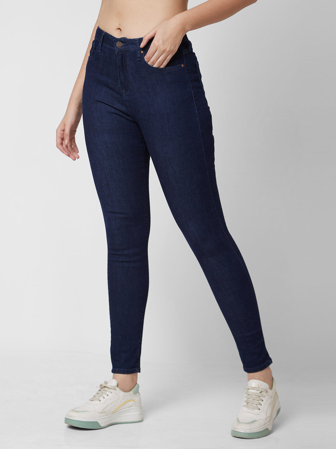 Spykar Women Skinny Fit Mid Rise Jeans