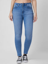 Spykar Women Skinny Fit High-Rise Heavy Fade Stretchable Jeans