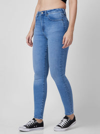 Spykar Women Skinny Fit High-Rise Heavy Fade Stretchable Jeans