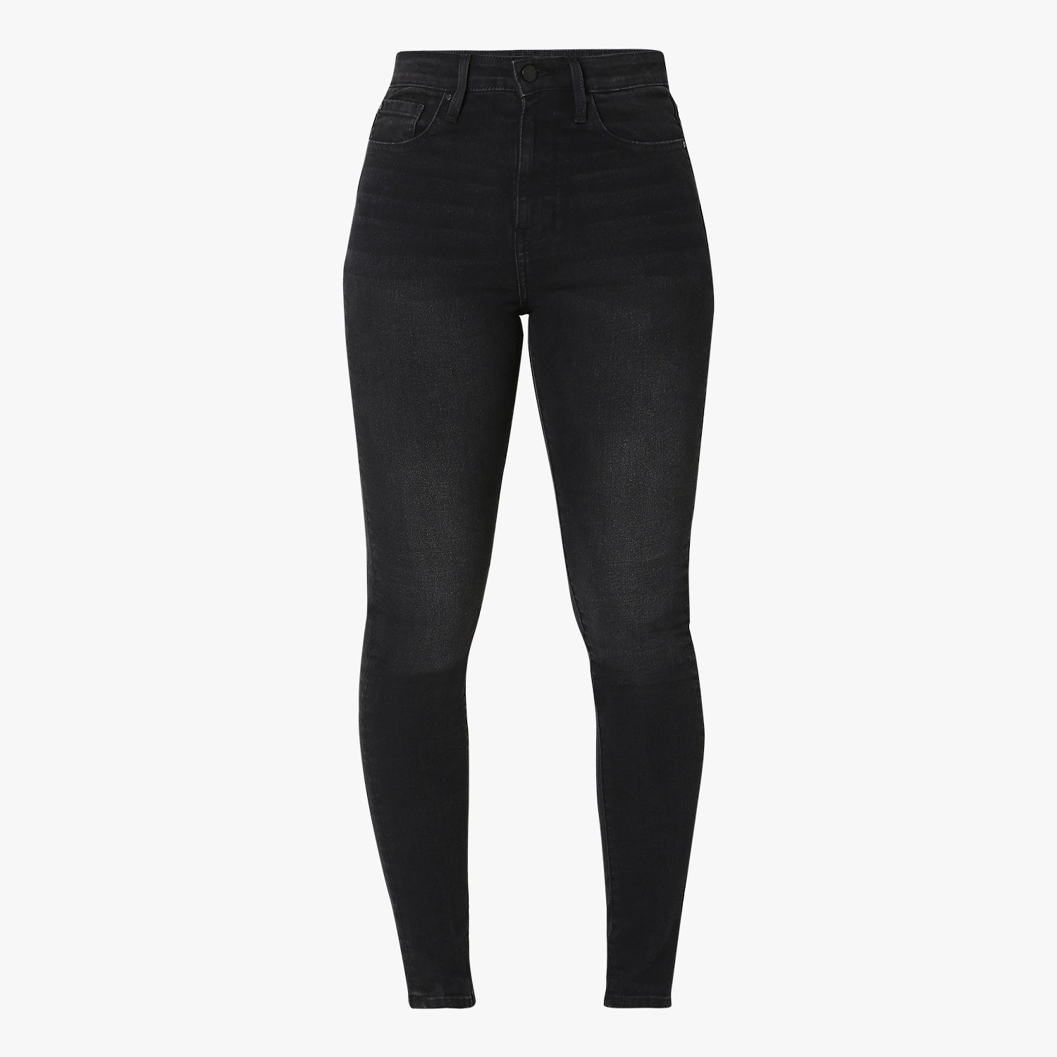 Spykar Black Skinny Fit High-Rise Cotton Blend Jeans For Women