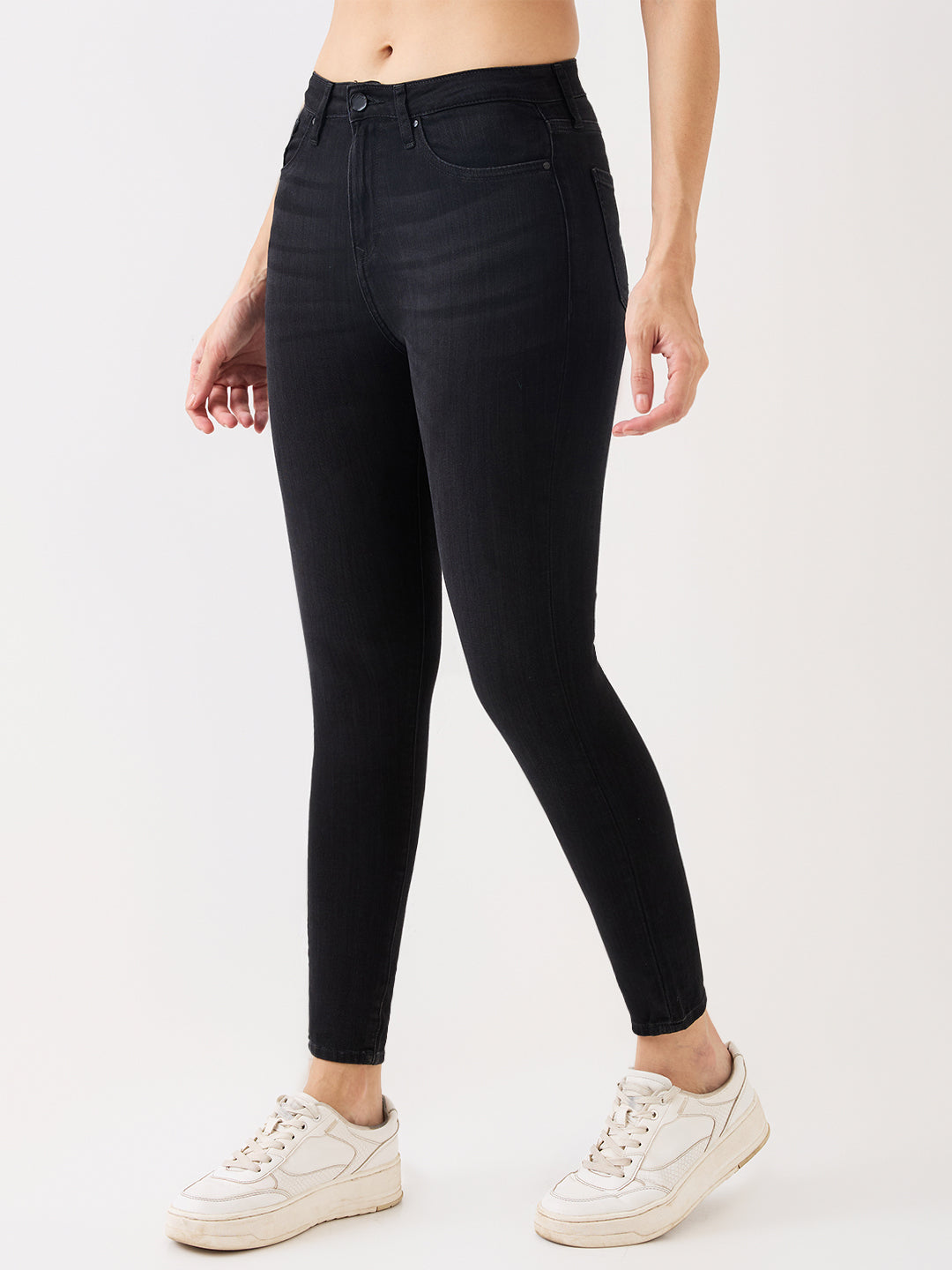 Spykar Black High Rise Super Skinny Fit Casual Jeans For Women