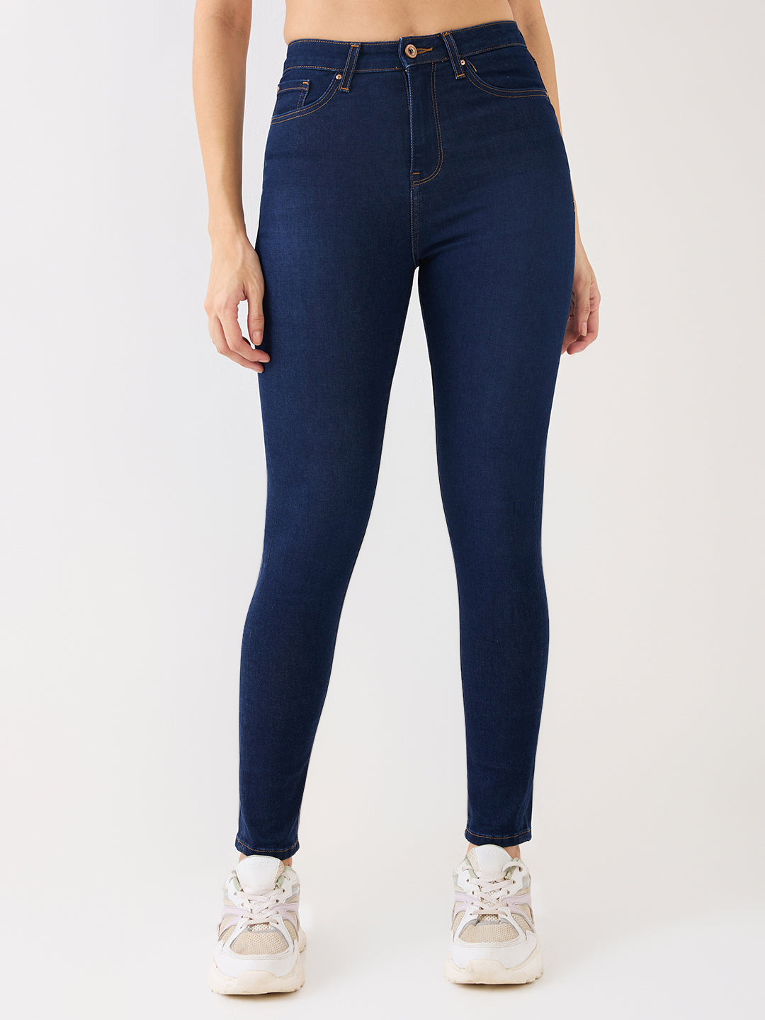Spykar Blue High Rise Super Skinny Fit Casual Jeans For Women