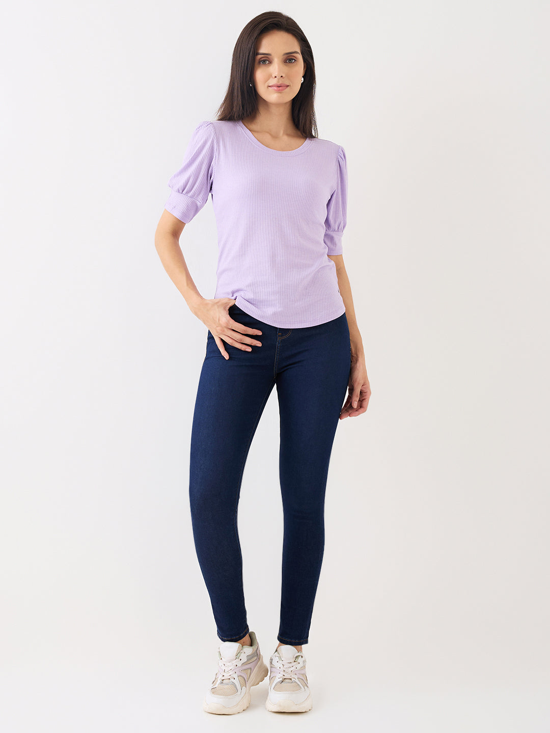 Spykar Blue High Rise Super Skinny Fit Casual Jeans For Women