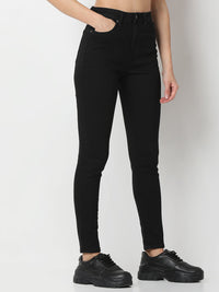 Women Alexa Jeans Super Skinny Fit Black High Rise