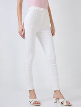 Women Alexa Jeans Super Skinny Fit White High Rise
