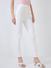 Women Alexa Jeans Super Skinny Fit White High Rise