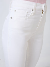 Women Alexa Jeans Super Skinny Fit White High Rise