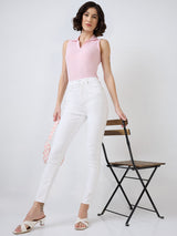 Women Alexa Jeans Super Skinny Fit White High Rise