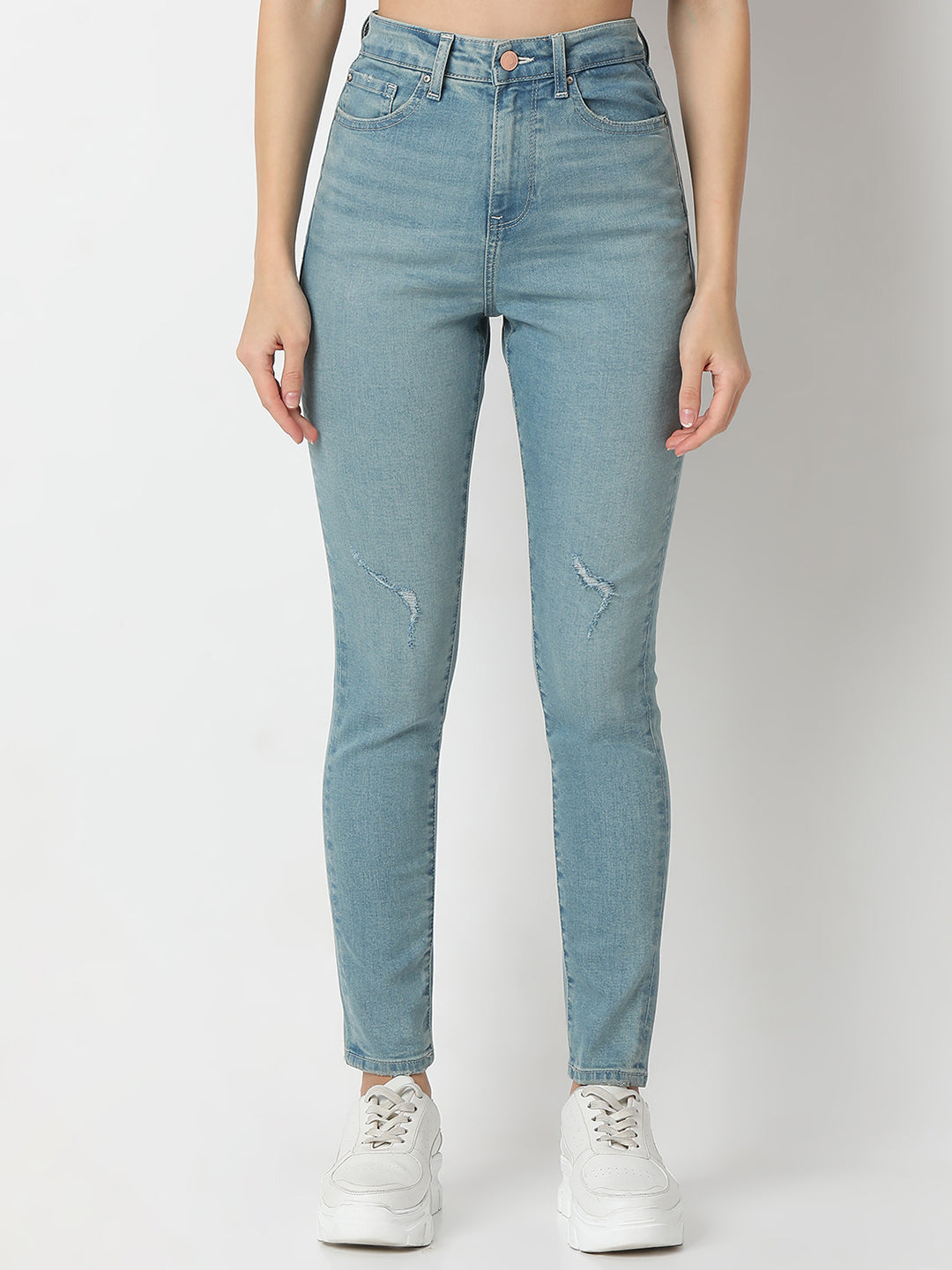 Spykar Super Slim High Rise Cotton Jeans For Women