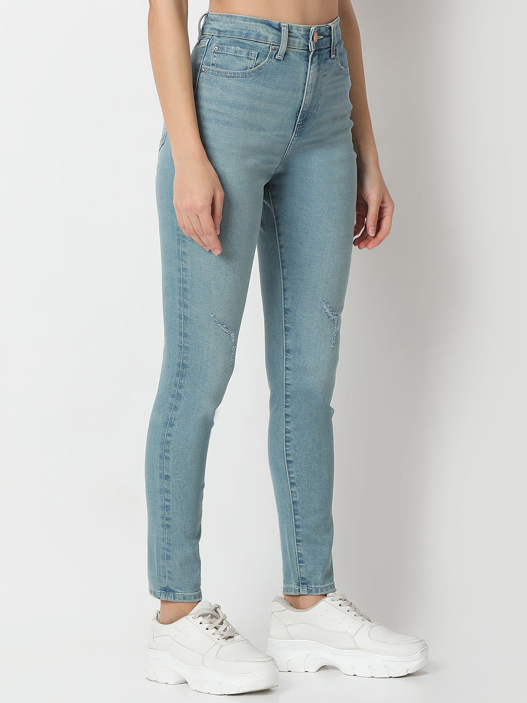 Spykar Super Slim High Rise Cotton Jeans For Women