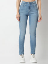 Women Alexa Jeans Super Skinny Fit Mid Blue High Rise