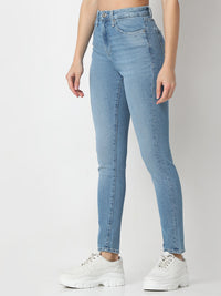 Women Alexa Jeans Super Skinny Fit Mid Blue High Rise