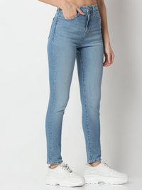 Women Alexa Jeans Super Skinny Fit Mid Blue High Rise