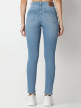 Women Alexa Jeans Super Skinny Fit Mid Blue High Rise