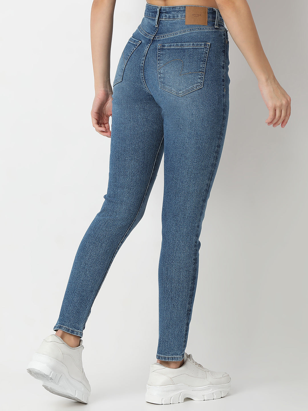 Spykar Super Slim High Rise Cotton Lycra Jeans For Women