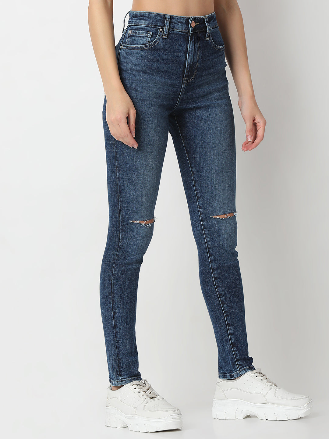 Spykar Super Slim High Rise Cotton Jeans For Women