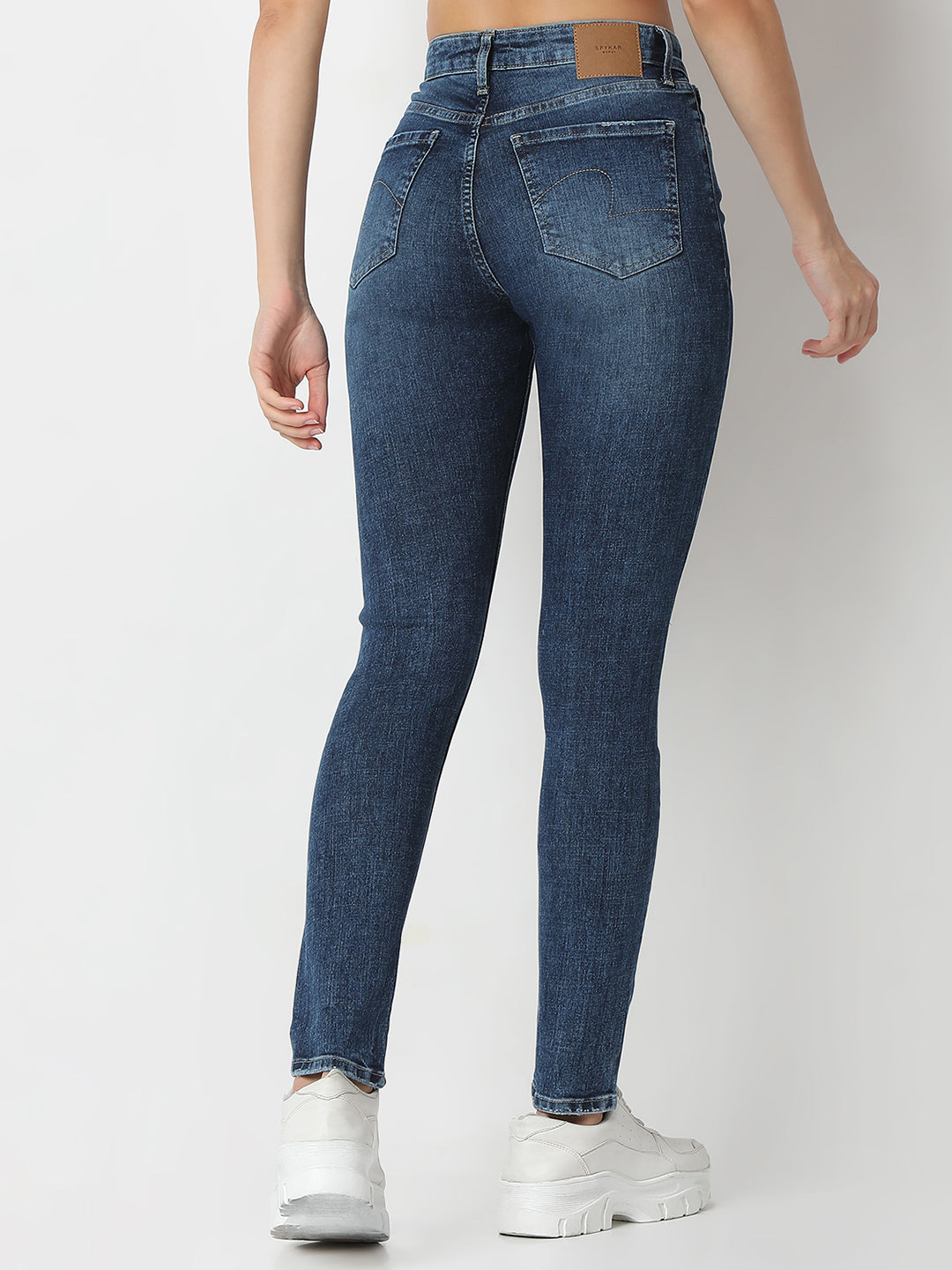 Spykar Super Slim High Rise Cotton Jeans For Women