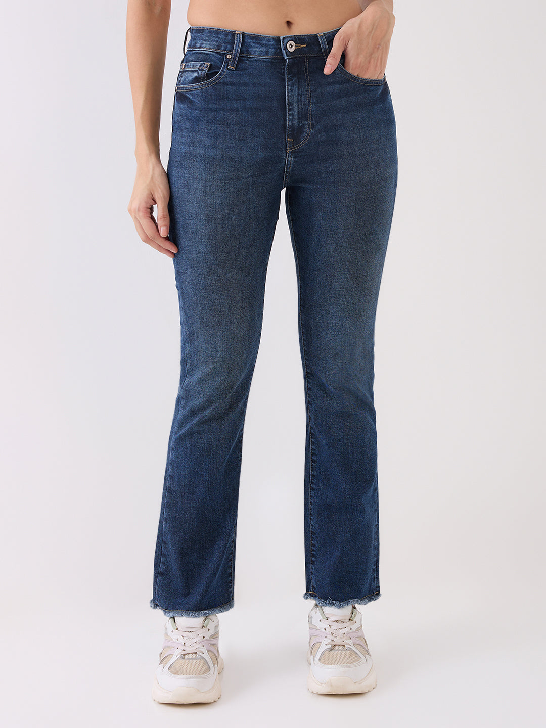 Spykar Blue High Rise Super Skinny Fit Casual Jeans For Women