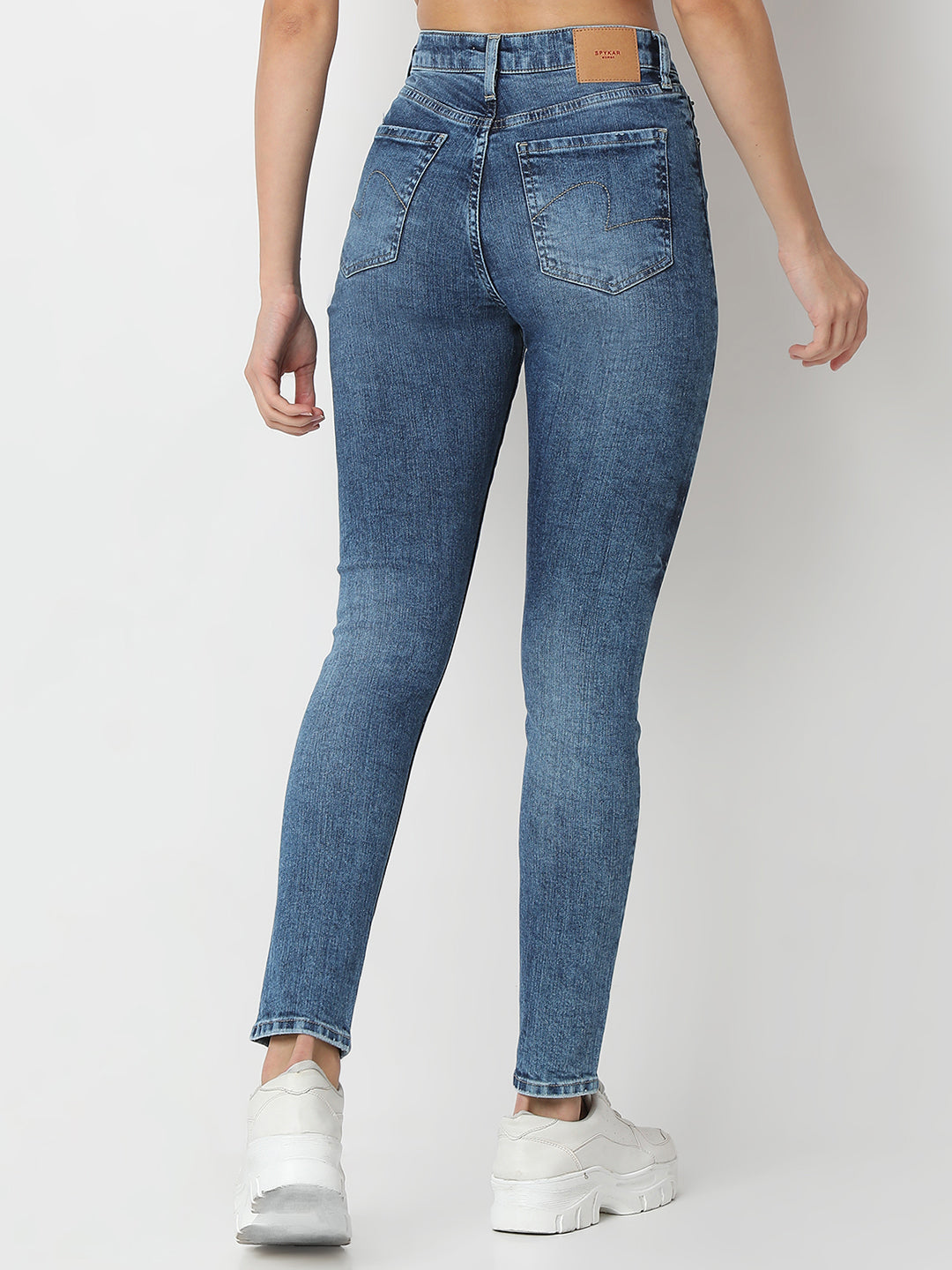 Spykar Super Slim High Rise Cotton Jeans For Women