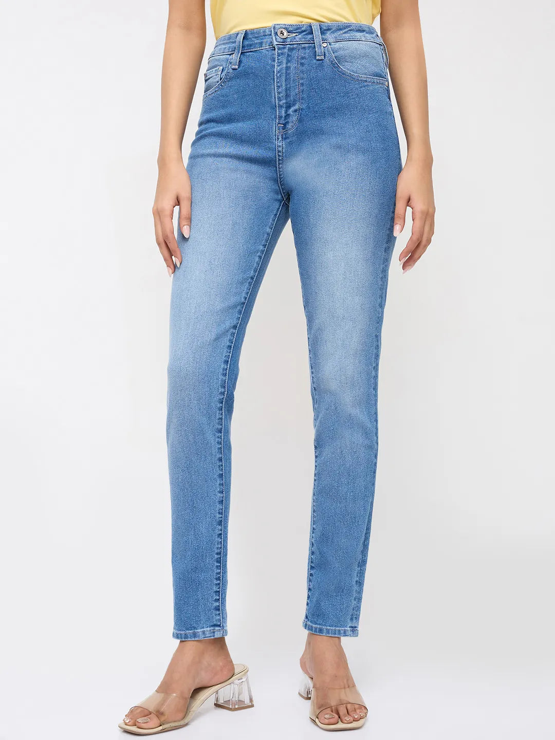Women Alexa Jeans Super Skinny Fit Light Blue High Rise