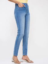 Women Alexa Jeans Super Skinny Fit Light Blue High Rise