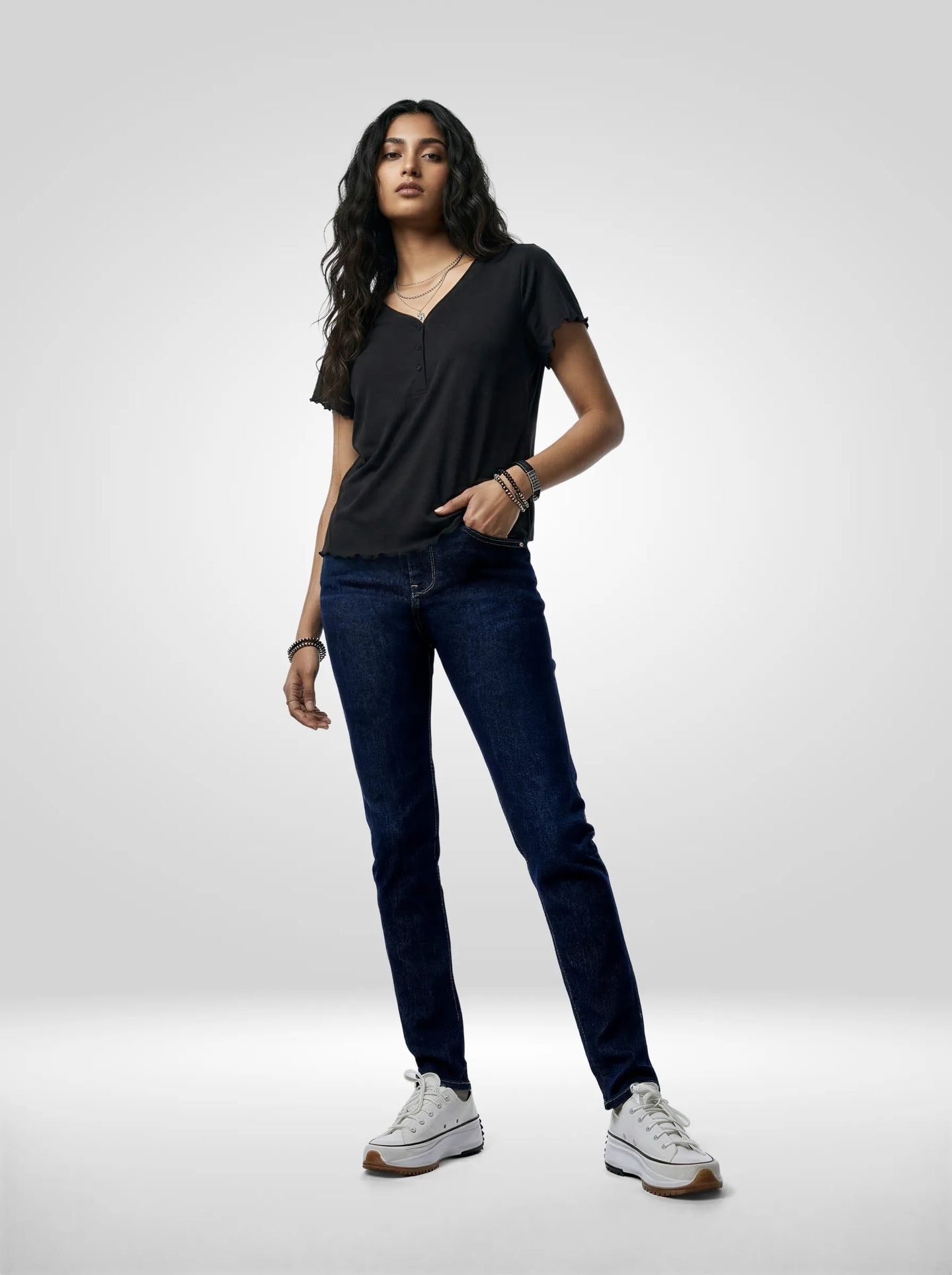 Women Alexa Jeans Super Skinny Fit Dark Blue High Rise