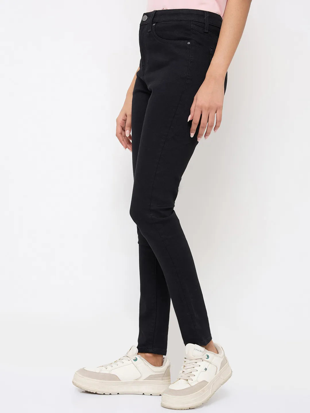 Women Alexa Jeans Super Skinny Fit Black High Rise