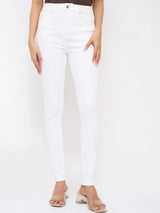Women Alexa Jeans Super Skinny Fit White High Rise