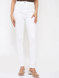 Women Alexa Jeans Super Skinny Fit White High Rise