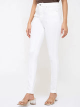 Women Alexa Jeans Super Skinny Fit White High Rise