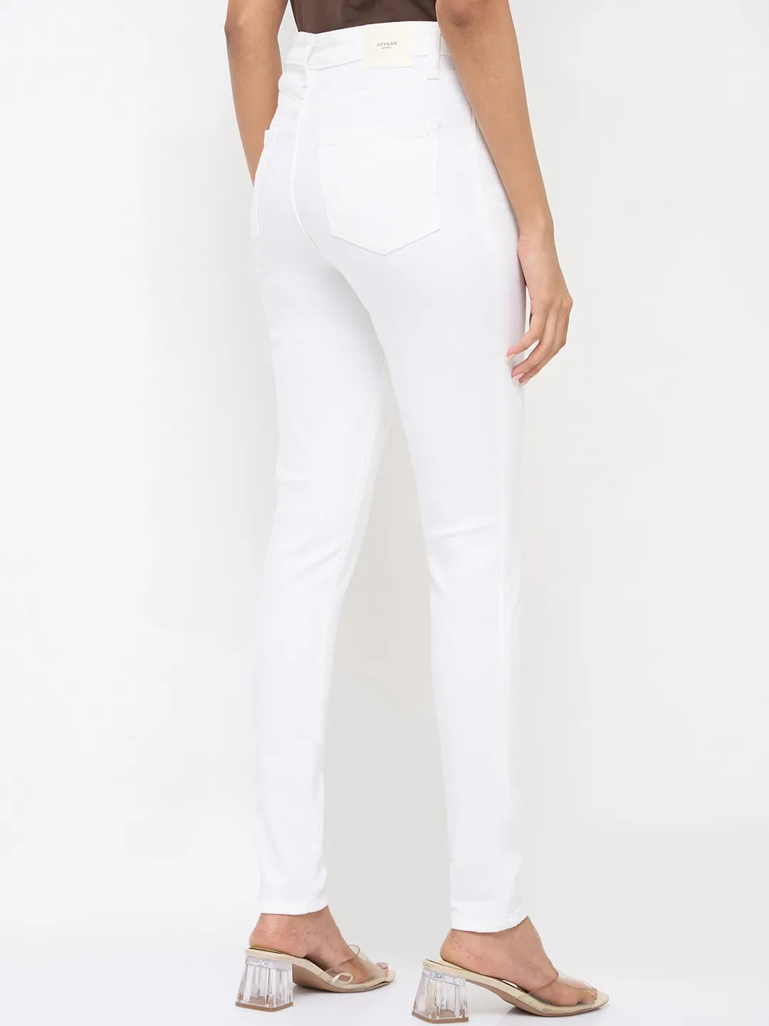 Women Alexa Jeans Super Skinny Fit White High Rise