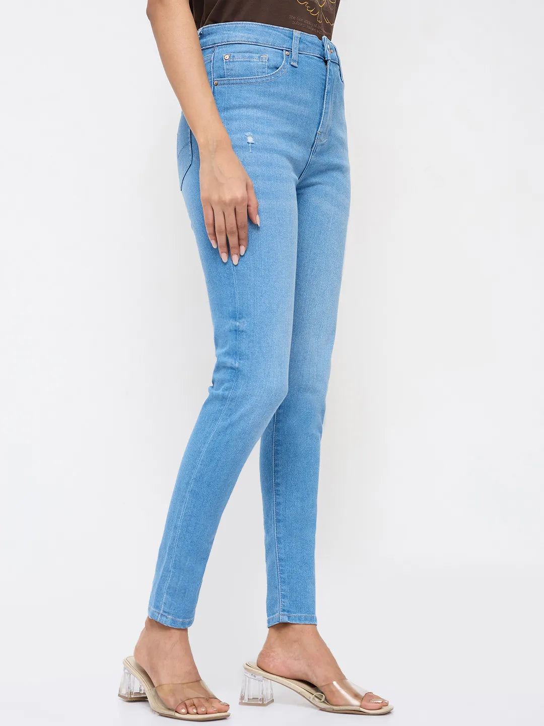 Women Alexa Jeans Super Skinny Fit Light Blue High Rise