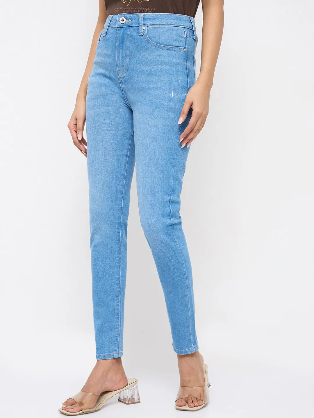Women Alexa Jeans Super Skinny Fit Light Blue High Rise