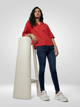 Women Alexa Jeans Super Skinny Fit Dark Blue High Rise