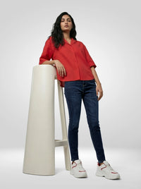 Women Alexa Jeans Super Skinny Fit Dark Blue High Rise