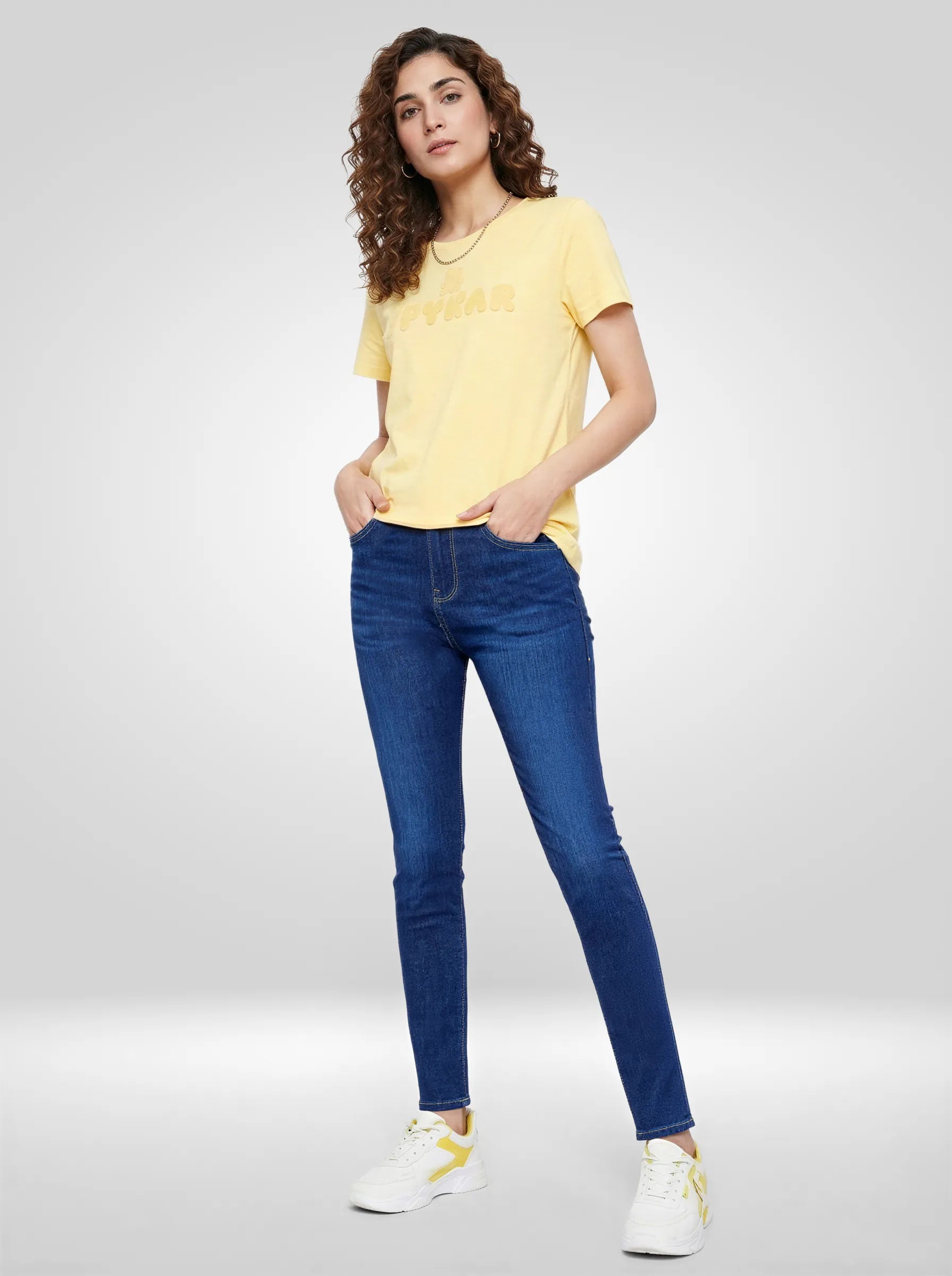 Women Alexa Jeans Super Skinny Fit Dark Blue High Rise