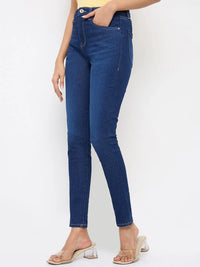 Women Alexa Jeans Super Skinny Fit Dark Blue High Rise