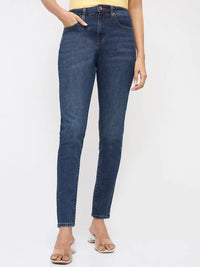 Women Alexa Jeans Super Skinny Fit Vintage Dark Blue High Rise