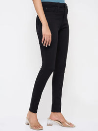 Women Alexa Jeans Super Skinny Fit Jet Black High Rise