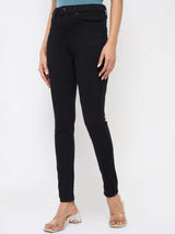 Women Alexa Jeans Super Skinny Fit Jet Black High Rise