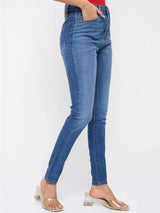 Women Alexa Jeans Super Skinny Fit Mid Blue High Rise