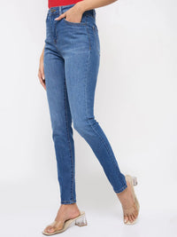 Women Alexa Jeans Super Skinny Fit Mid Blue High Rise