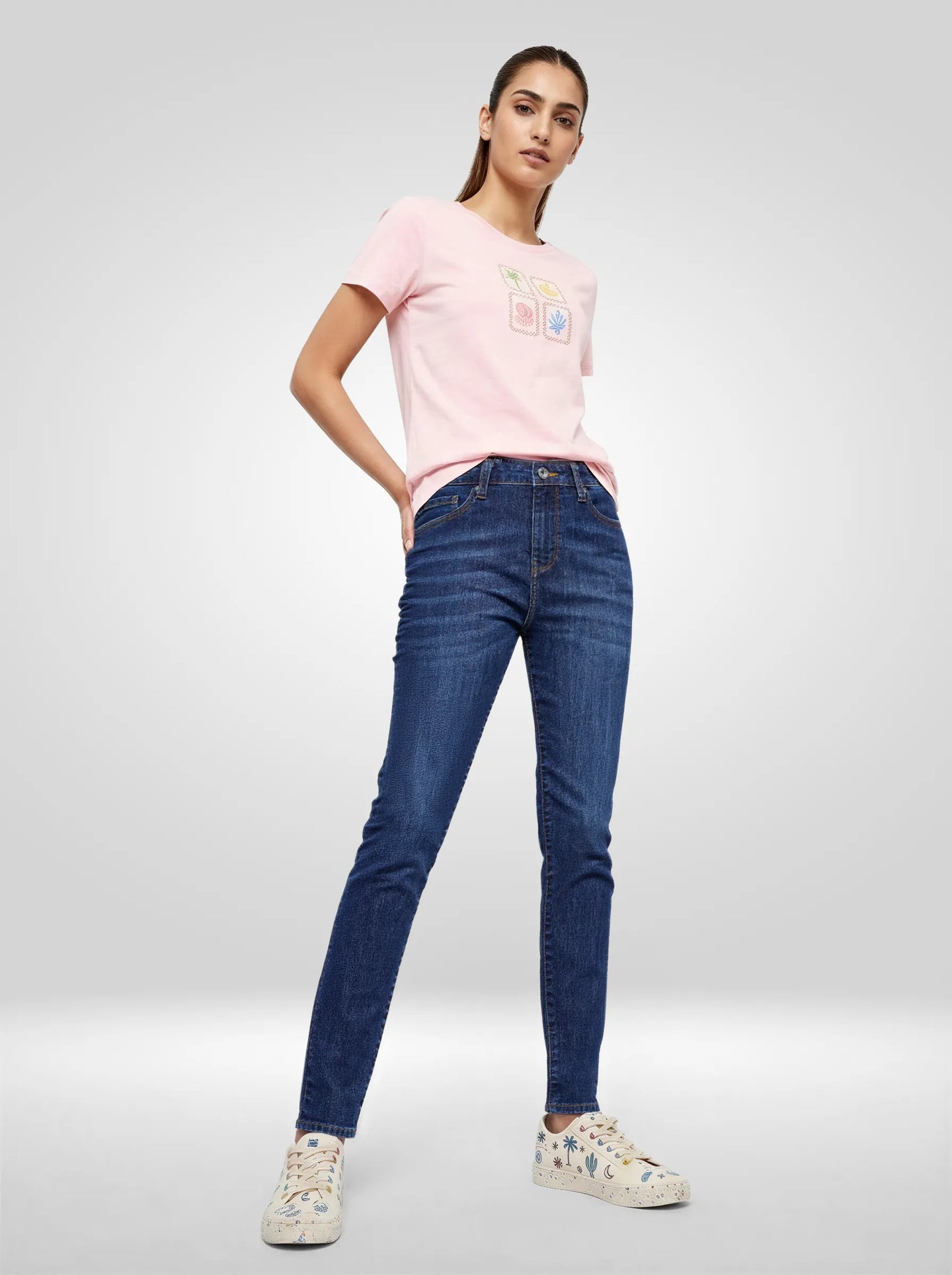Women Alexa Jeans Super Skinny Fit Dark Blue High Rise