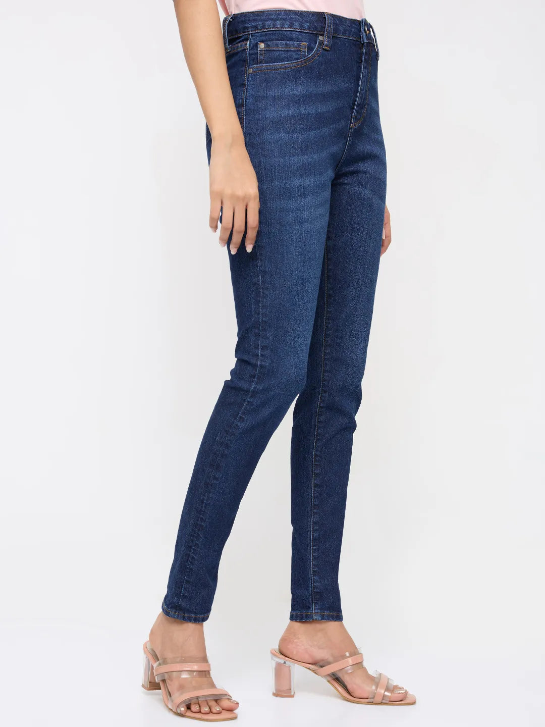 Women Alexa Jeans Super Skinny Fit Dark Blue High Rise