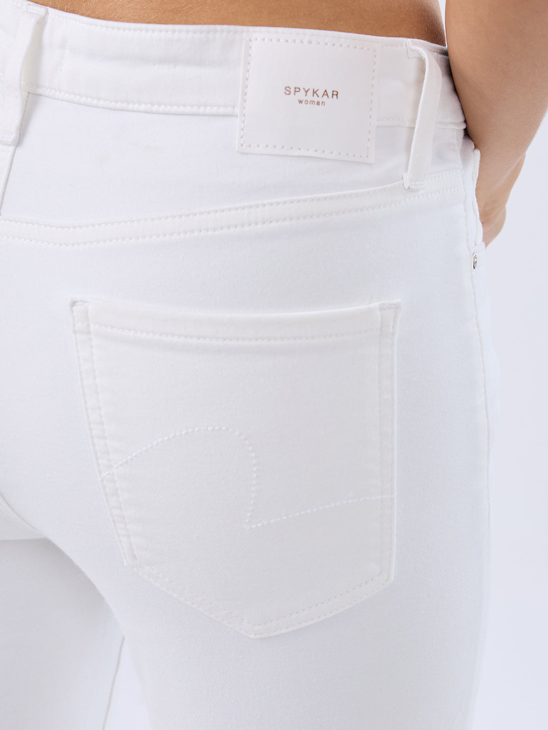 Spykar White High Rise Super Skinny Fit Jeans For Womens