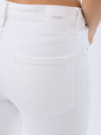 Women Alexa Jeans Super Skinny Fit White High Rise