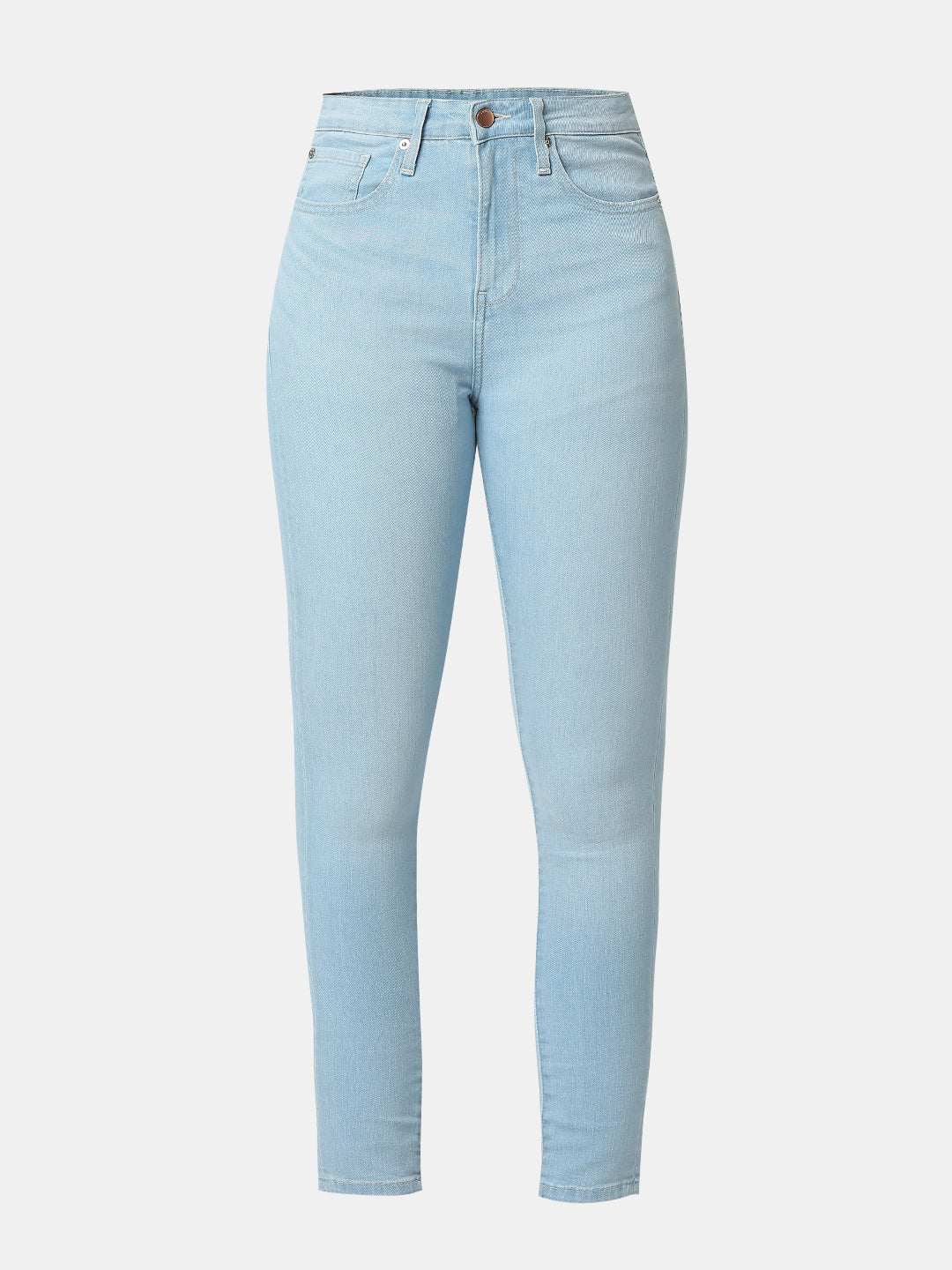 Spykar Ice Blue Super Skinny Fit High Rise Jeans For Women