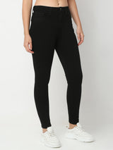 Women Alexa Jeans Super Skinny Fit Jet Black High Rise