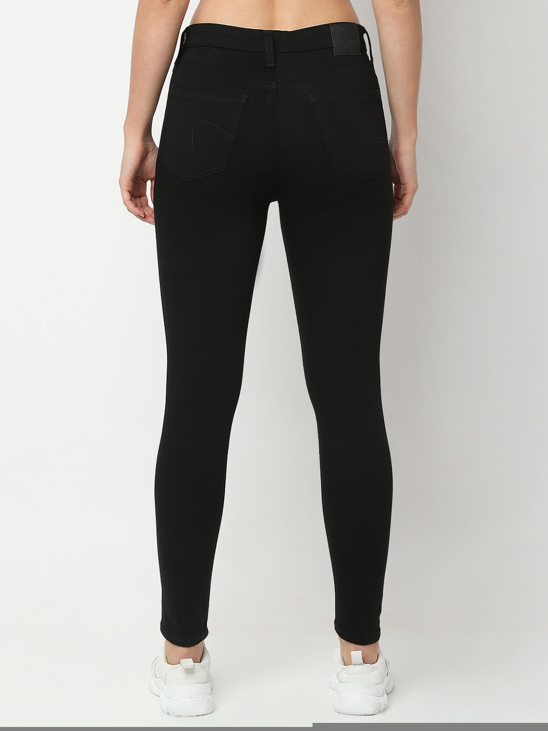 Women Alexa Jeans Super Skinny Fit Jet Black High Rise