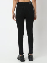 Women Alexa Jeans Super Skinny Fit Jet Black High Rise